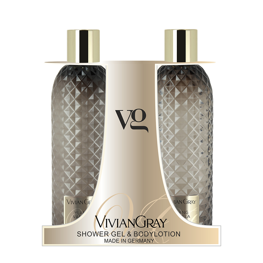 VIVIAN GRAY Набор для тела Иланг-иланг и ваниль (гель для душа 300 мл + лосьон для тела 300 мл) Vivian Gray Set Gemstone Ylang & Vanilla, фото 1