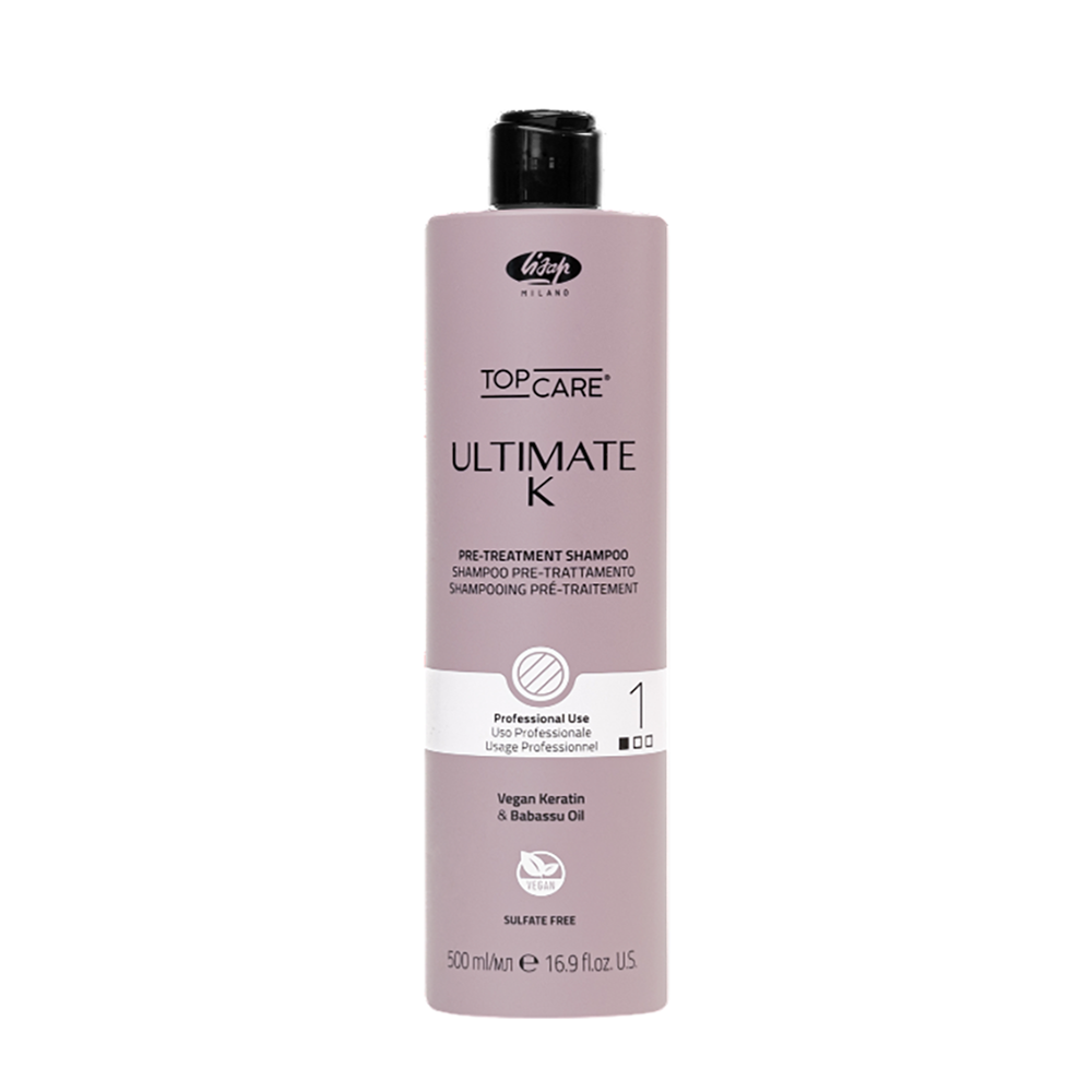 LISAP MILANO Шампунь для предварительного ухода для вьющихся и непослушных волос, шаг 1 / Ultimate K 500 мл, фото 1