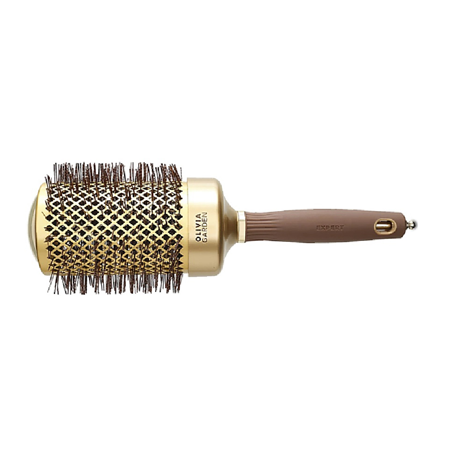OLIVIA GARDEN Термобрашинг OG Expert Blowout Shine Wavy Bristles Gold&Brown 65 мм, фото 1