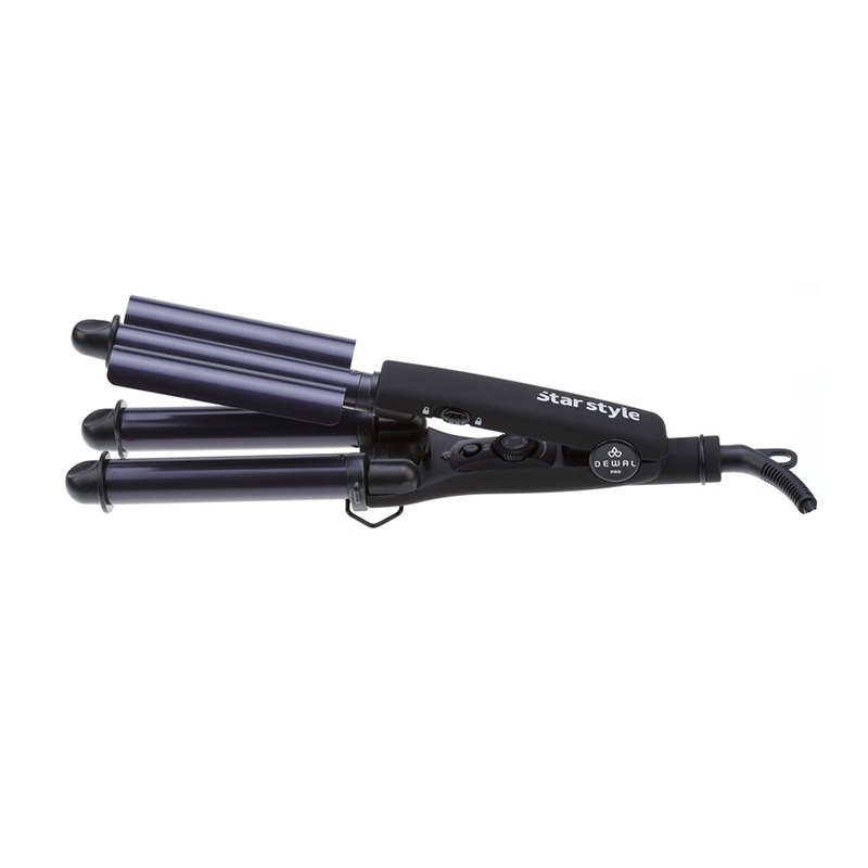 DEWAL PROFESSIONAL Плойка для волос Star Style, тройная, титаново-турмалиновое покрытие, с терморегулятором, 22/19/22 мм, 90 Вт, фото 1