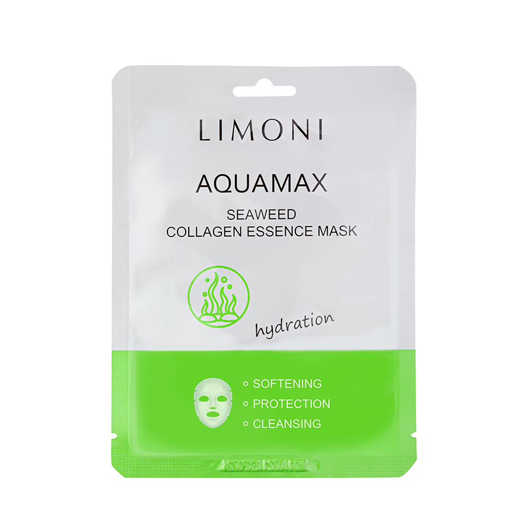 LIMONI Маска восстанавливающая для лица с экстрактом морских водорослей и коллагеном / Seaweed Collagen Essence Mask 23 гр, фото 1