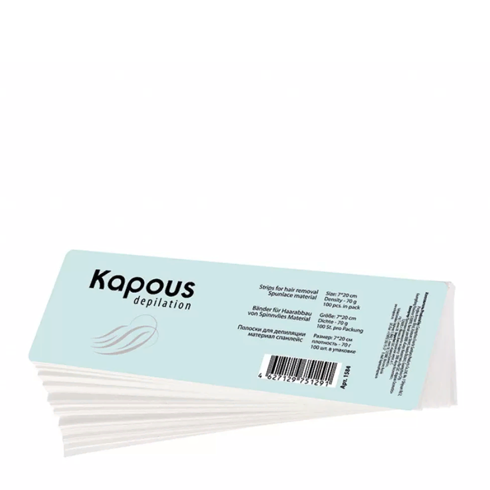 KAPOUS Полоска для депиляции, спанлейс 7 х 20 см / Depilation 100 шт, фото 1