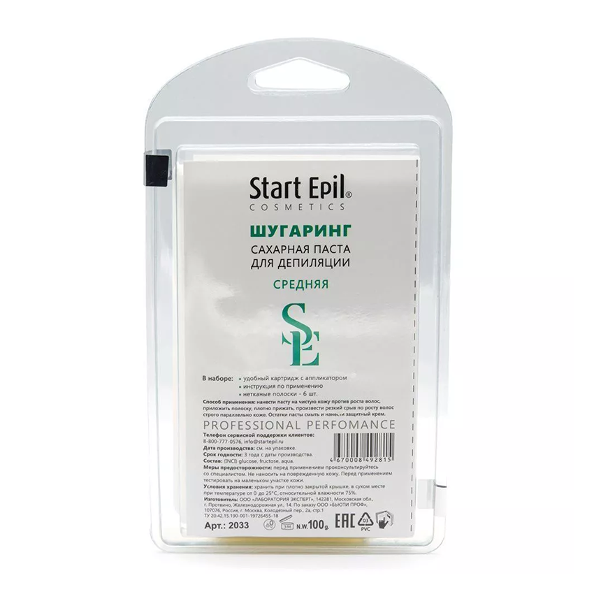 ARAVIA Professional Набор для шугаринга (сахарная паста в картридже Средняя 100 г + бумажные полоски для депиляции), фото 4
