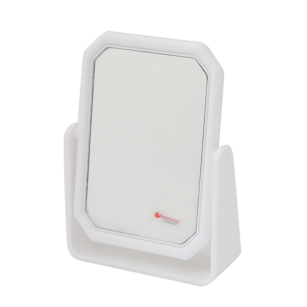 HAIRWAY Зеркало двухстороннее, белый пластик, 3-х кратное увеличение, 19х14,3 см / Hairway, фото 1