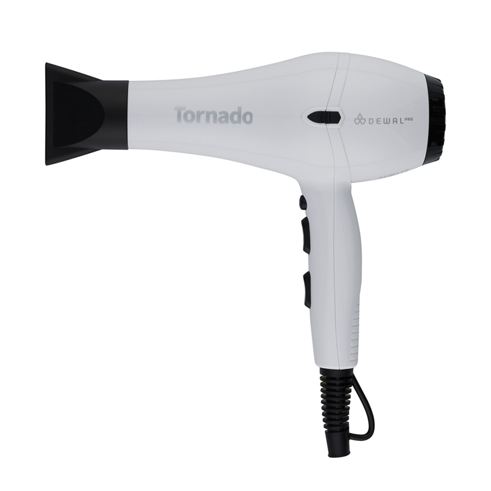 DEWAL PROFESSIONAL Фен белый ионизация 2 насадки / DEWAL PRO TORNADO, фото 1