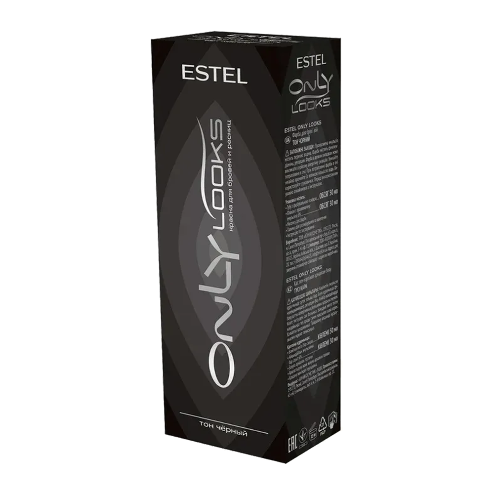 ESTEL PROFESSIONAL Краска для бровей и ресниц, черный / Only Looks, фото 1