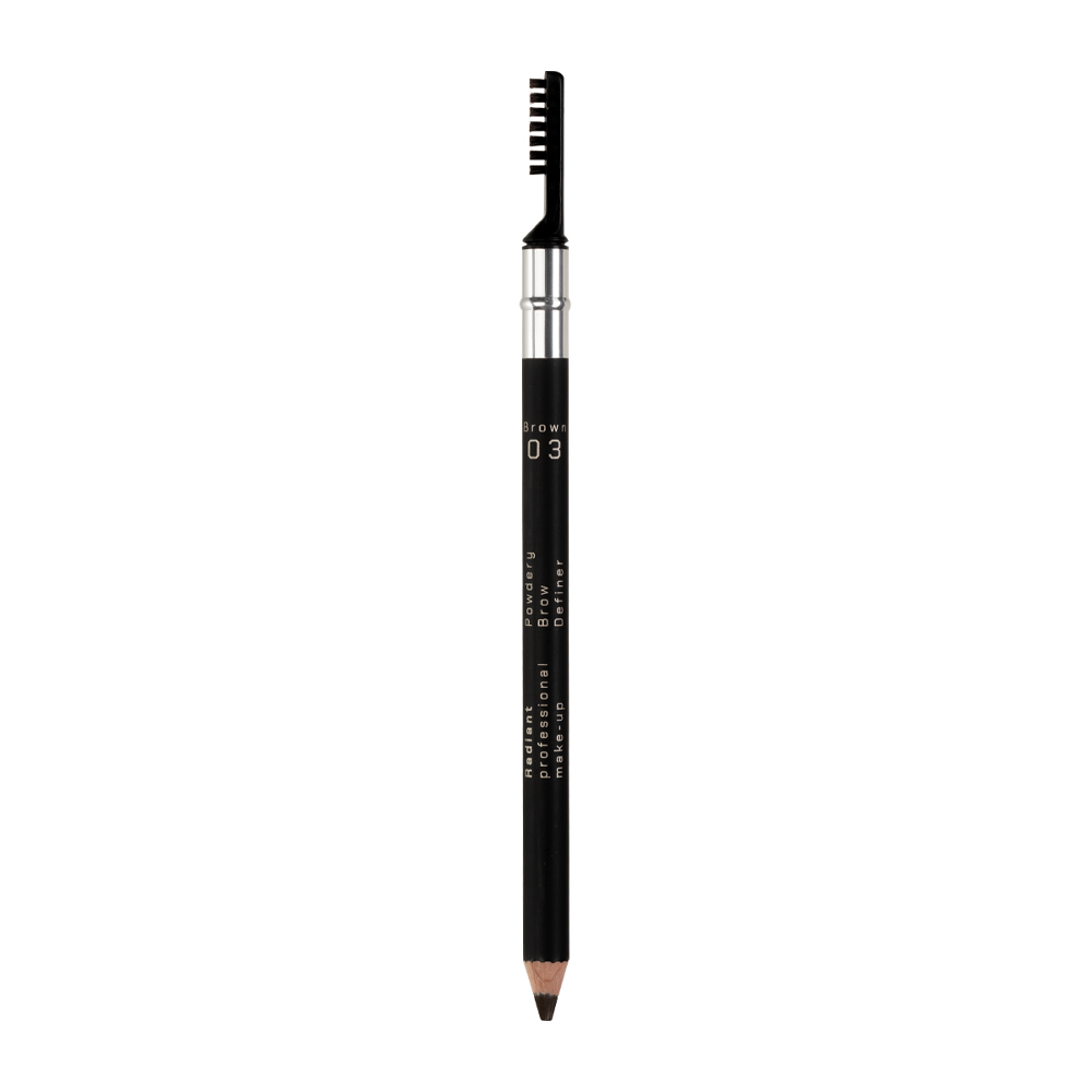 RADIANT PROFESSIONAL MAKE-UP Карандаш пудровый для бровей, 03 коричневый / Powdery Brow Definer 1,19 гр, фото 1
