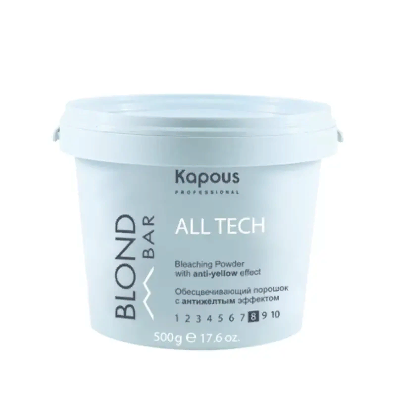 KAPOUS Порошок обесцвечивающий с антижелтым эффектом / Blond Bar All tech 500 г, фото 4