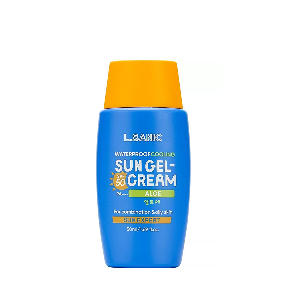 L.SANIC Крем-гель солнцезащитный матирующий водостойкий для лица с экстрактом алоэ SPF 50/PA++++ / L.Sanic 50 мл, фото 1