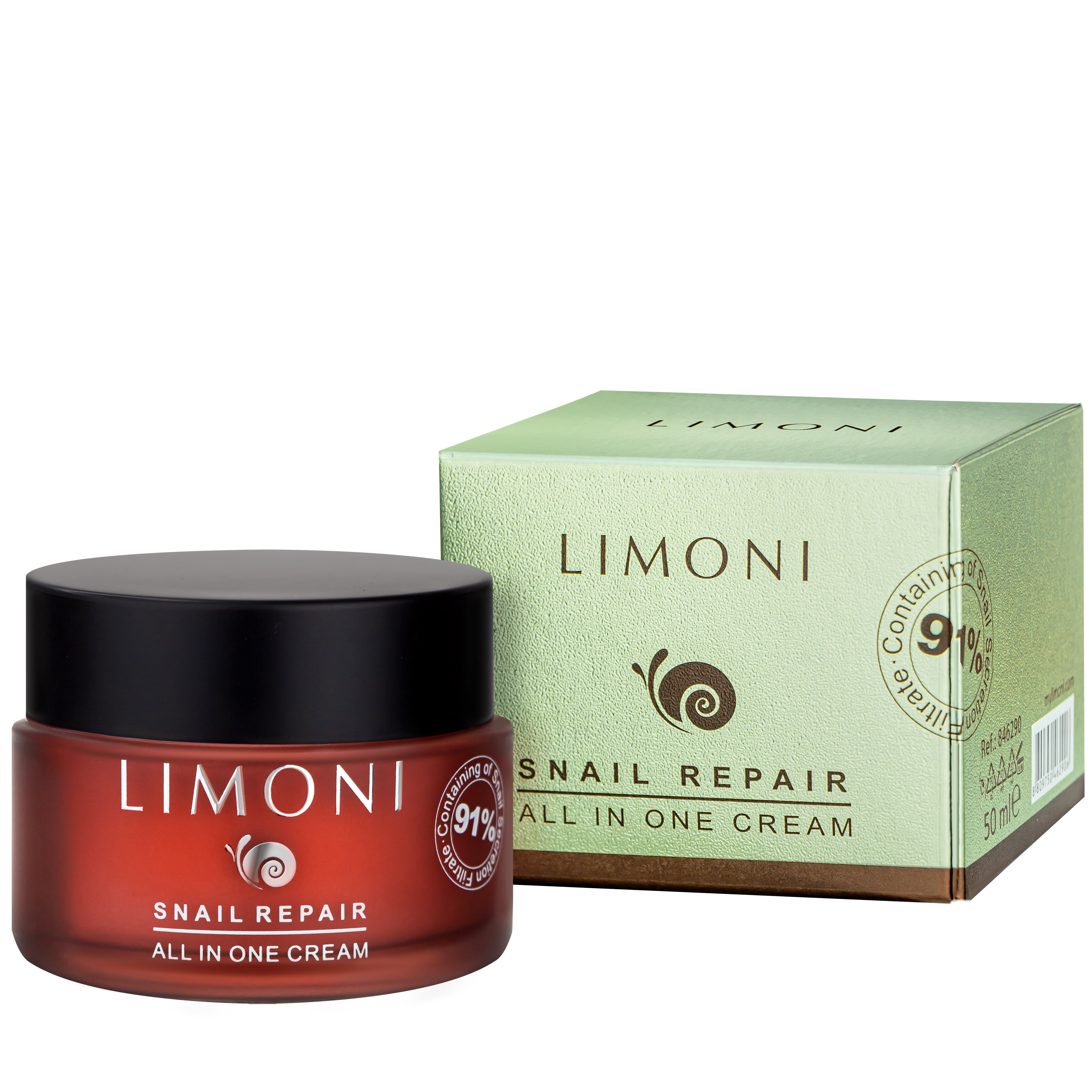LIMONI Крем восстанавливающий для лица с экстрактом секреции улитки / Snail Repair All In One Cream 50 мл, фото 2