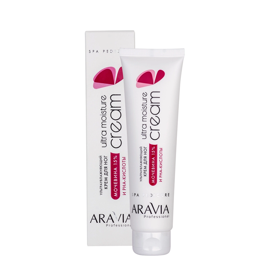 ARAVIA Professional Крем ультраувлажняющий для ног с мочевиной 15% и PHA-кислотами / Ultra Moisture Cream 100 мл, фото 4
