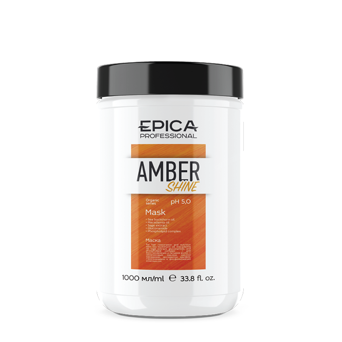 EPICA PROFESSIONAL Маска для восстановления и питания волос / Amber Shine Organic 1000 мл, фото 1