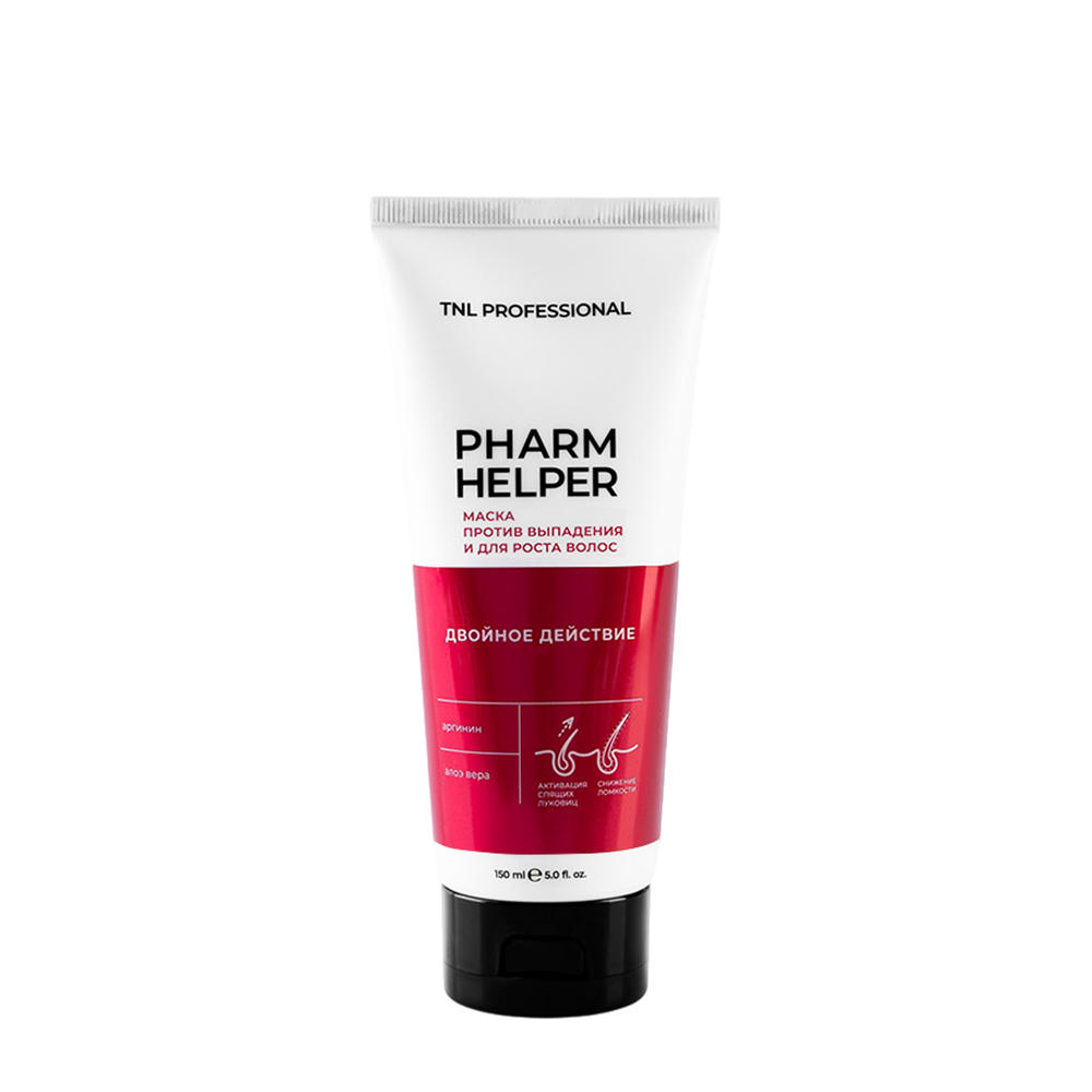 TNL Professional Маска против выпадения и для роста волос с аргинином и алоэ вера / Pharm Helper 150 мл, фото 1