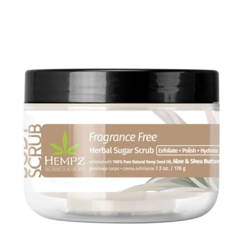 HEMPZ Скраб сахарный для тела Нейтральный / Hempz Fragrance Free Herbal Sugar Scrub 176 г, фото 1