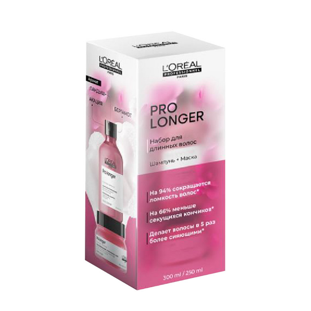 L'OREAL PROFESSIONNEL Набор Весенний для длинных волос (шампунь 300 мл + маска 250 мл) Pro Longer, фото 1