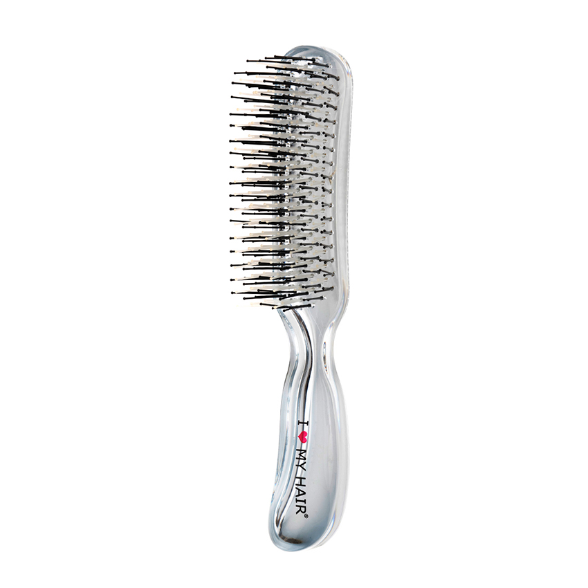 I LOVE MY HAIR Щетка парикмахерская для волос Aqua Brush, синяя прозрачная M, фото 2