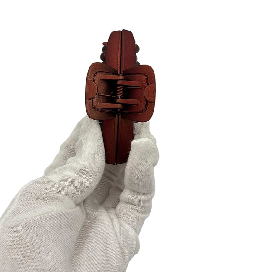 IWOU PROFESSIONAL Краб для волос двухрядный Акула бронза 8,5см, фото 2