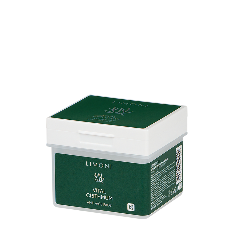 LIMONI Тонер-пэды антивозрастные для лица с критмумом / Vital Crithmum Anti-age Pads 120 шт, фото 1