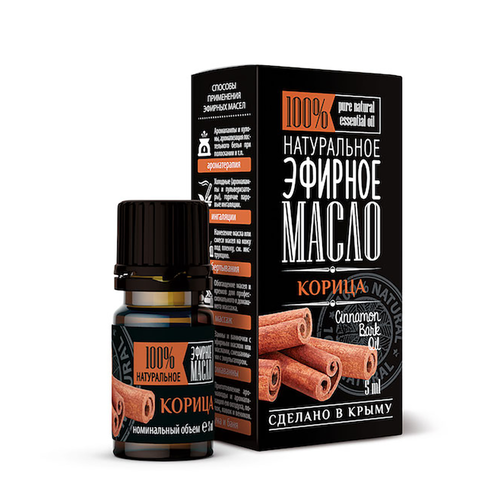 КРЫМСКИЕ МАСЛА Масло эфирное корицы, капельный дозатор / Крымские масла 5 мл, фото 2