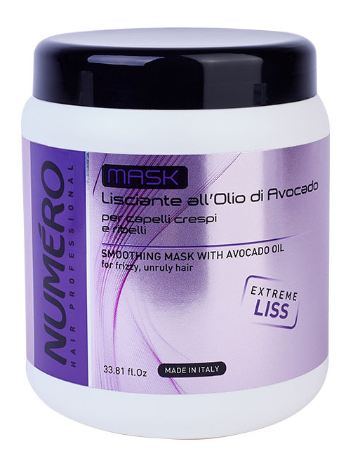 BRELIL PROFESSIONAL Маска разглаживающая с маслом авокадо для пушистых и непослушных волос / Numero 1000 мл, фото 1