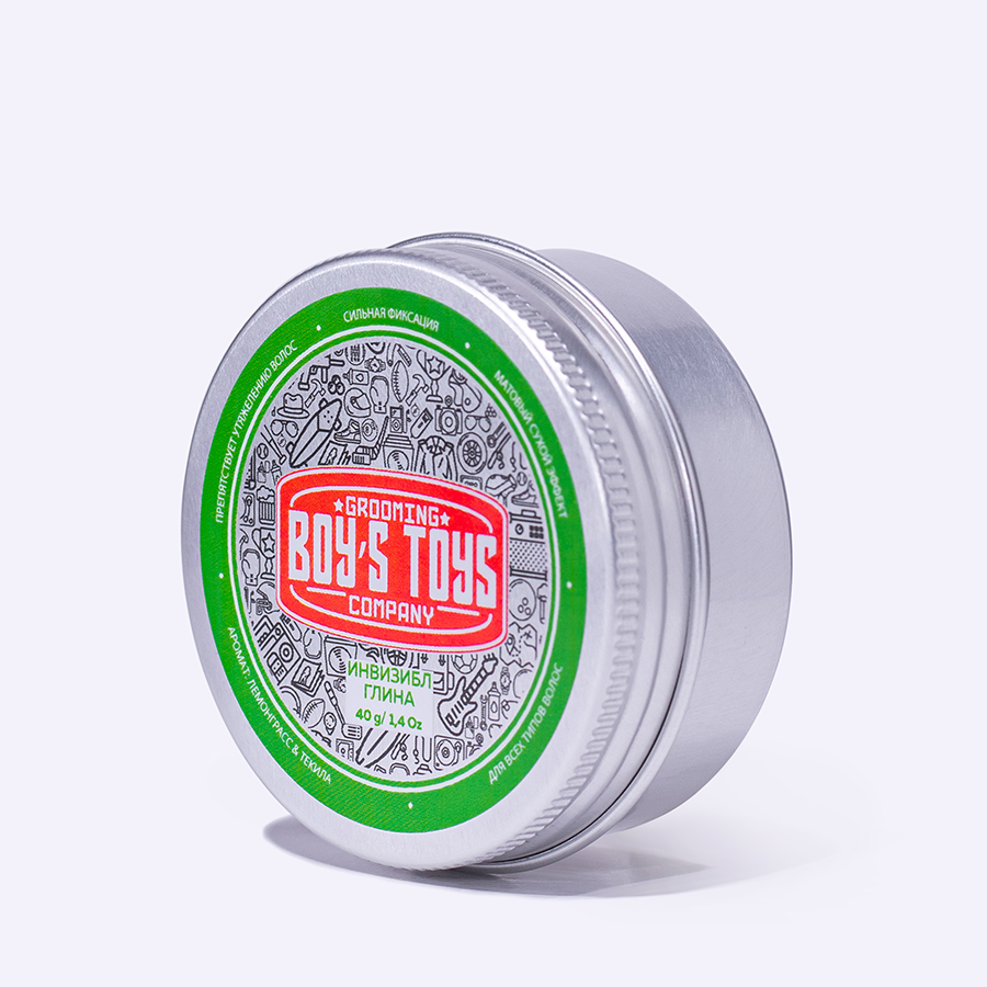 BOY'S TOYS Глина для укладки волос средней фиксации с низким уровнем блеска Инвизибл / Boy's Toys 40 мл, фото 2