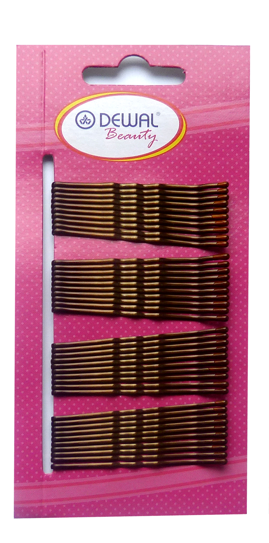 DEWAL BEAUTY Невидимки бронза, волна 50 мм, 40 шт/уп, фото 1
