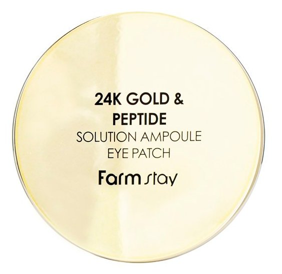 FARMSTAY Патчи гидрогелевые с 24-х каратным золотом и пептидами для области вокруг глаз 60 шт, фото 1