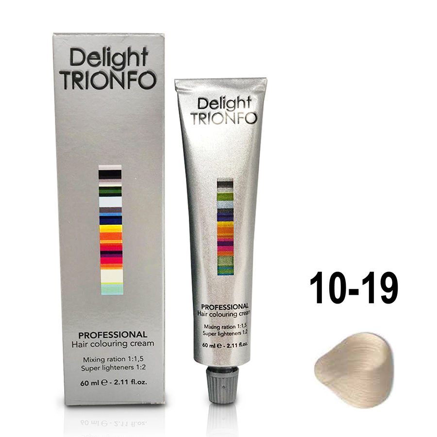 CONSTANT DELIGHT 10-19 крем-краска стойкая для волос, светлый блондин сандре фиолетовый / Delight TRIONFO 60 мл, фото 2