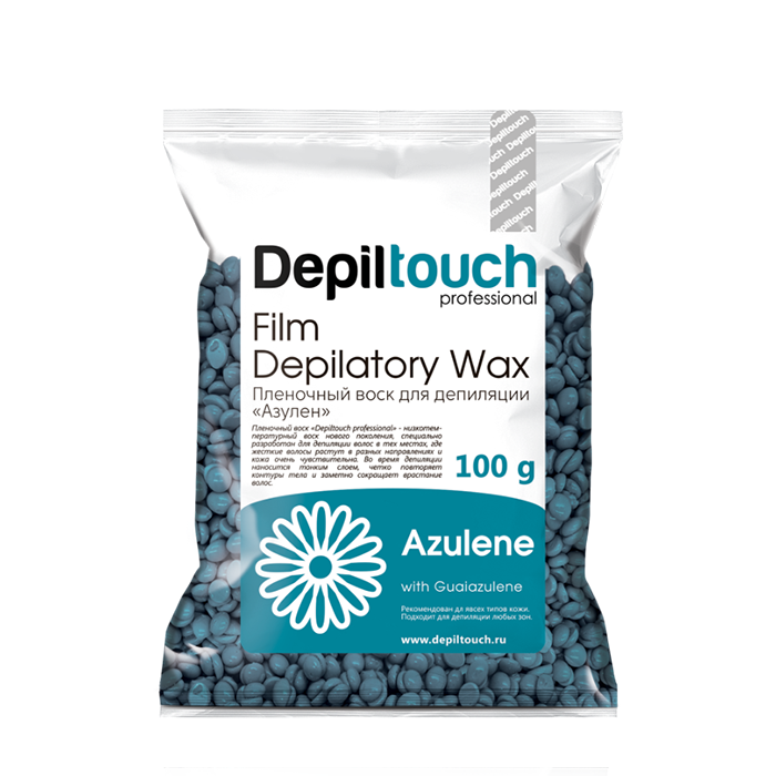 DEPILTOUCH PROFESSIONAL Воск пленочный в гранулах, азулен 100 г, фото 1