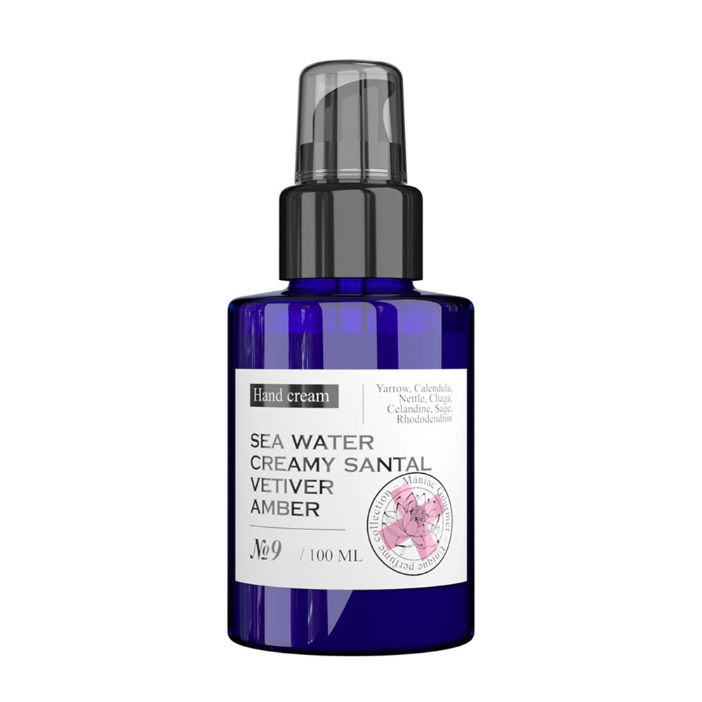 MANIAC GOURMET Крем парфюмированный для рук №9 Морская вода, Сливочный сандал, Ветивер, Амбра 100 мл, фото 1