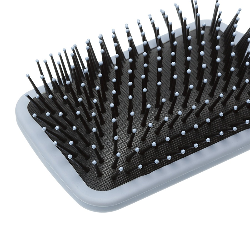 DEWAL BEAUTY Щетка массажная Прованс с пластиковым штифтом, квадратная, лавандовая 13 рядов, фото 4