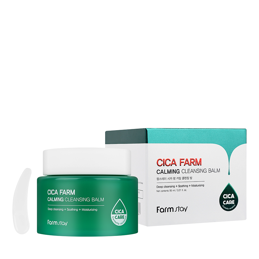 FARMSTAY Бальзам гидрофильный для снятия макияжа успокаивающий кожу / Cica Farm Calming Cleansing Balm 95 мл, фото 2