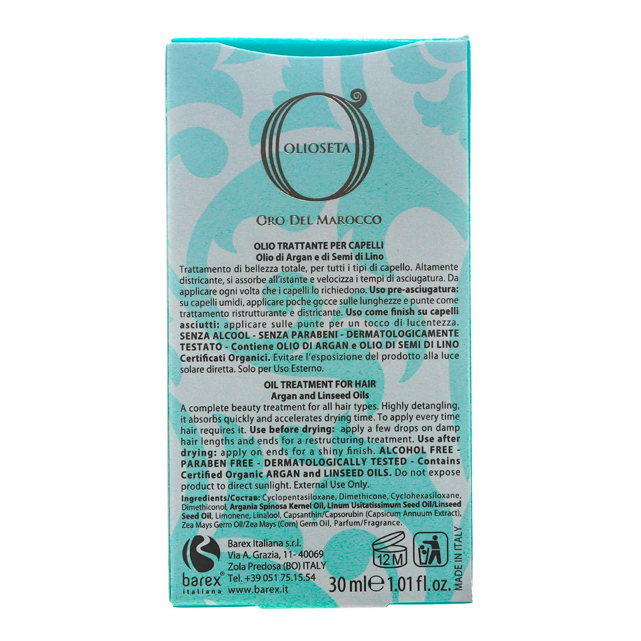 BAREX Масло-уход Золото Марокко / OLIOSETA ORO DEL MOROCCO 30 мл, фото 2