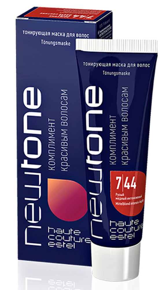 ESTEL HAUTE COUTURE 7/44 маска тонирующая для волос, русый медный интенсивный / NEWTONE 60 мл, фото 1