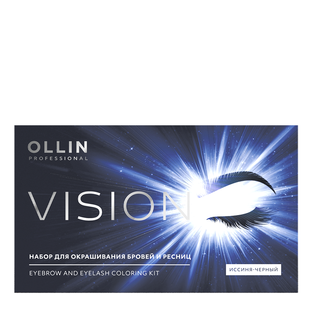 OLLIN PROFESSIONAL Набор для окрашивания бровей и ресниц, иссиня-черный / Ollin Vision 20 мл, фото 1