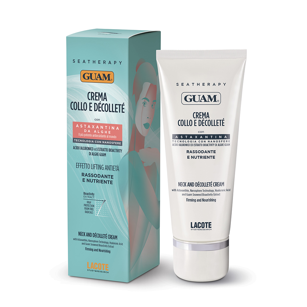 GUAM Крем для области шеи и декольте с астаксантином / SEATHERAPY 75 мл, фото 2