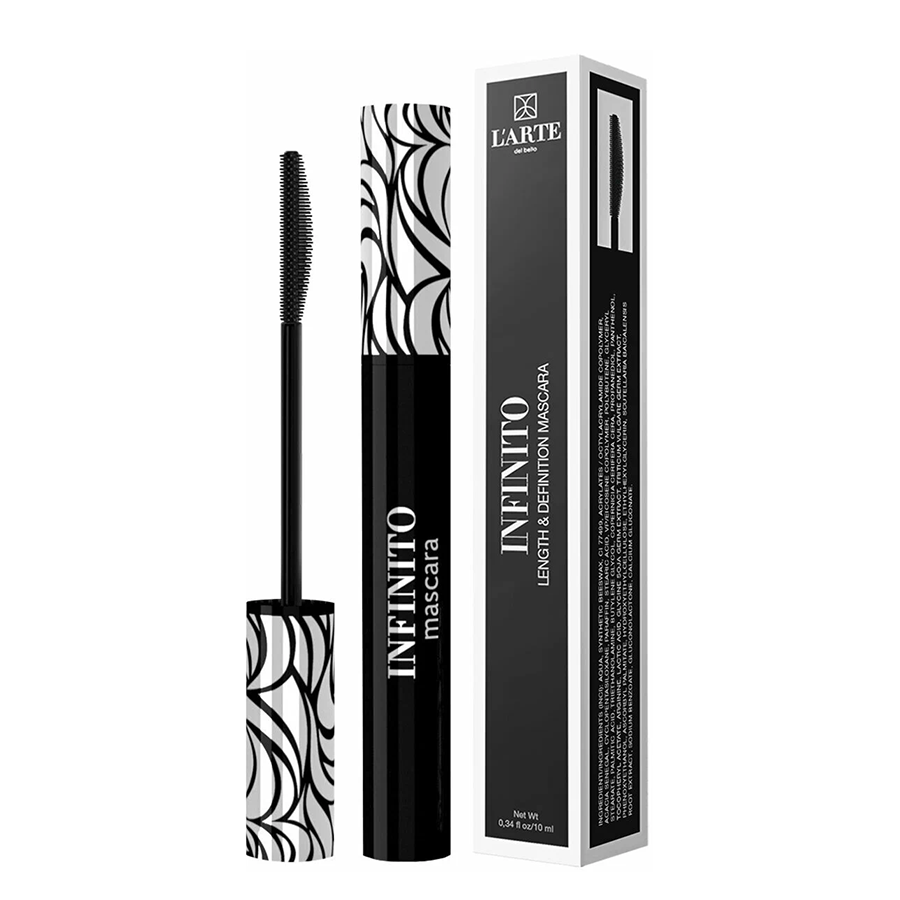LARTE DEL BELLO Тушь профессиональная для ресниц, черная / INFINITO 10 мл, фото 7