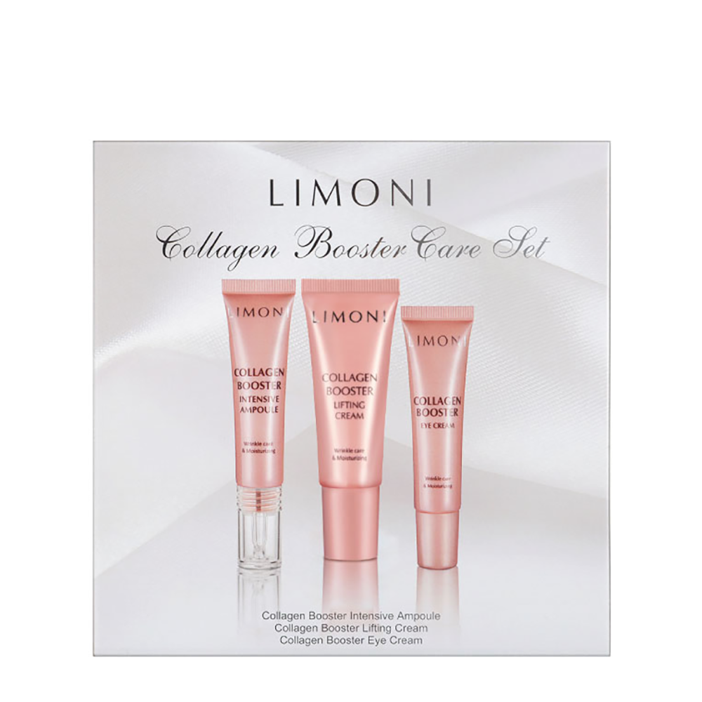 LIMONI Набор для лица (крем-лифтинг 25 мл, крем-лифтинг для век 15 мл, сыворотка 15 мл) / Collagen Booster Care Set, фото 1