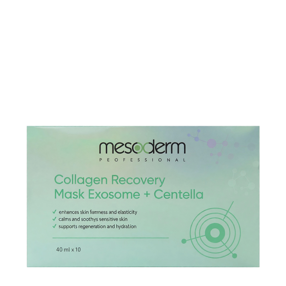 MESODERM Маска коллагеновая глубокое восстановление / Exosomes + Centella 10*40 мл, фото 1