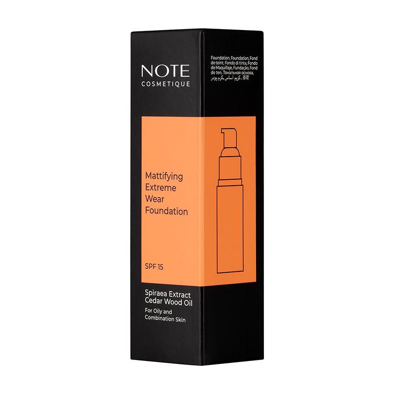 NOTE Основа тональная стойкая с матирующим эффектом 100 / MATTIFYING EXTREME WEAR FOUNDATION SPF15 30 мл, фото 4