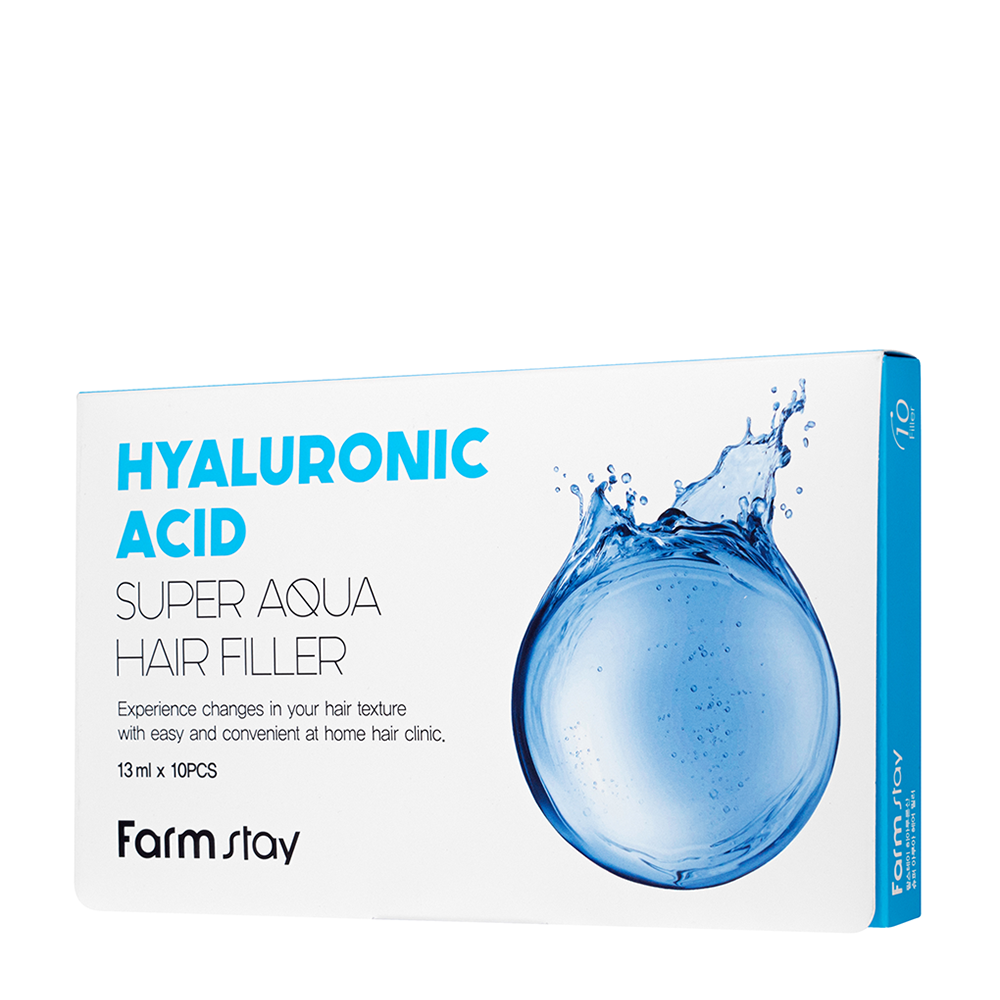 FARMSTAY Маска-филлер для волос с гиалуроновой кислотой / Hyaluronic Acid Super Aqua Hair Filler 10*13 мл, фото 1