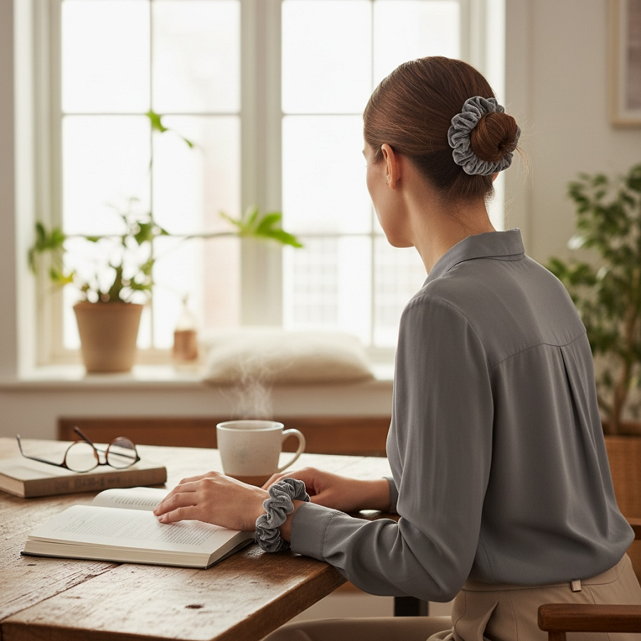 IWOU PROFESSIONAL Резинка для волос Каракуль сталь 1шт, фото 2