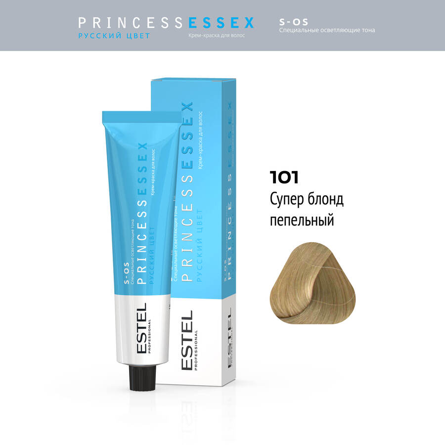 ESTEL PROFESSIONAL S-OS/101 краска для волос, пепельный / ESSEX Princess 60 мл, фото 2