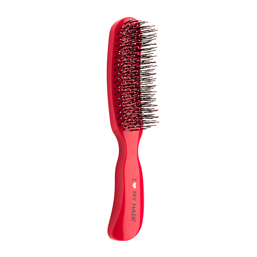 I LOVE MY HAIR Щетка парикмахерская для волос Therapy Brush, красная глянцевая M, фото 3