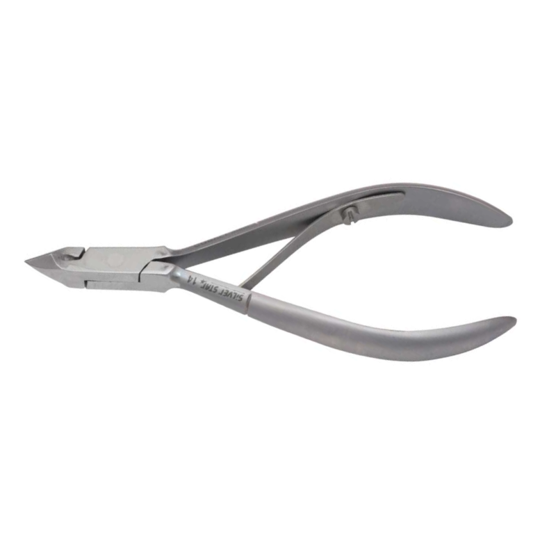 SILVER STAR Кусачки для кутикулы матовые (5 мм), пологое лезвие / COBALT, фото 1