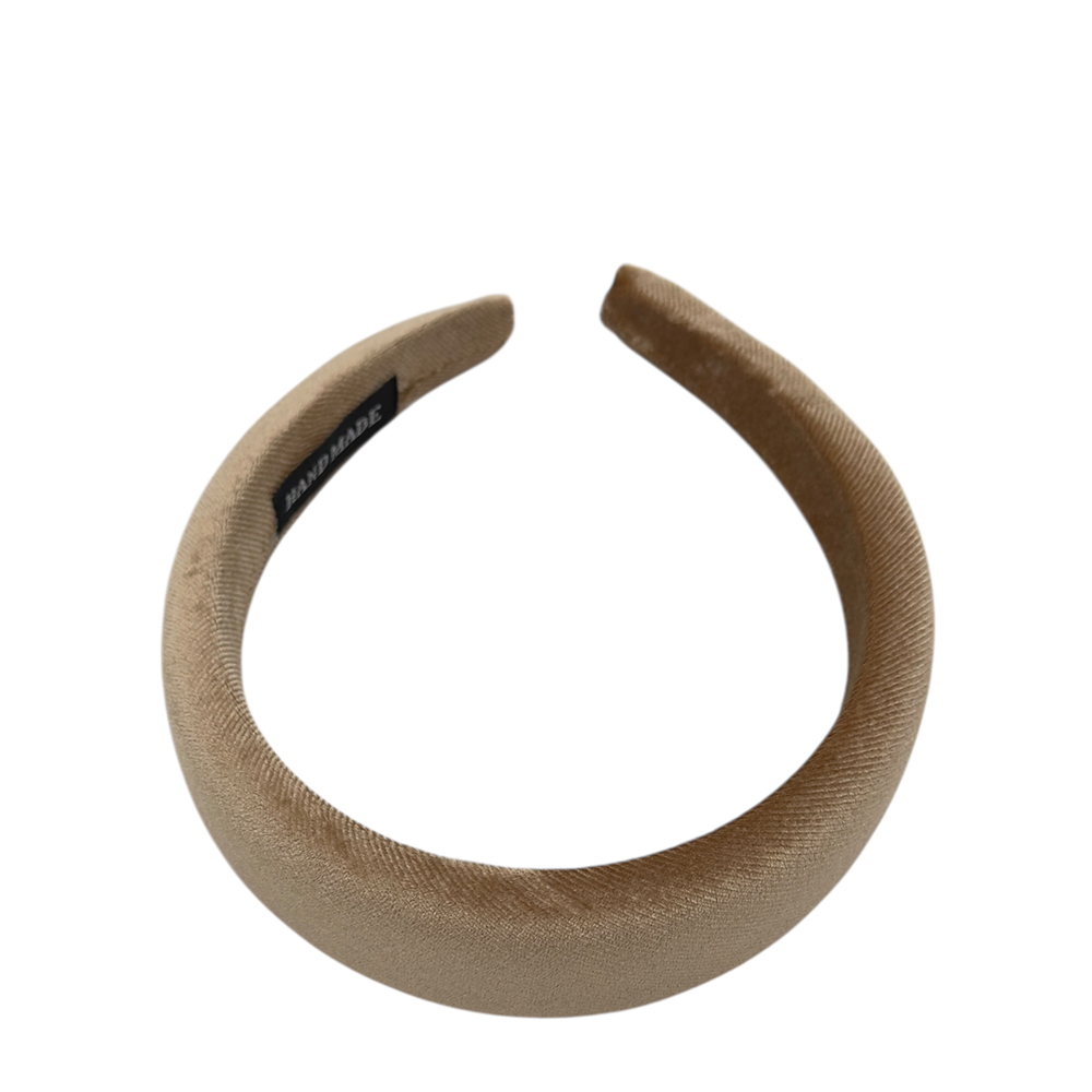 IWOU PROFESSIONAL Ободок для волос Бархат капучино 3см, фото 1