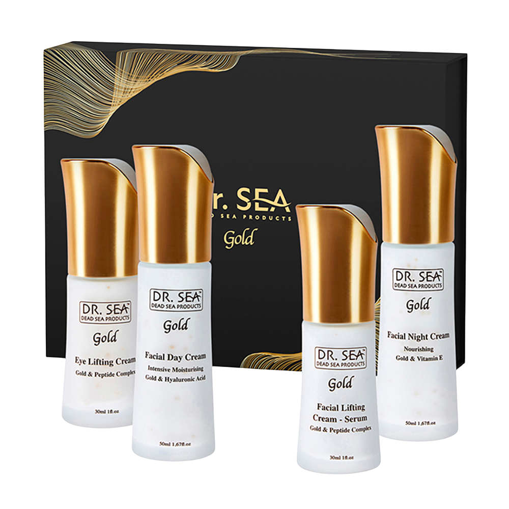 DR. SEA Набор Омоложение и ультра-увлажнение (крем 50 мл + крем 50 мл + сыворотка 30 мл + крем для глаз 30 мл) DR.SEA GOLD, фото 1