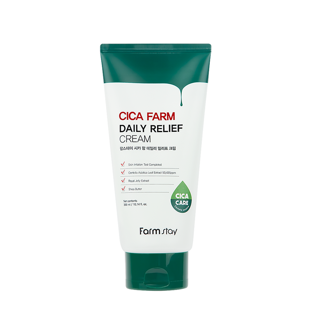FARMSTAY Крем восстанавливающий для лица с центеллой / Cica Farm Daily Relief Cream 300 мл, фото 1