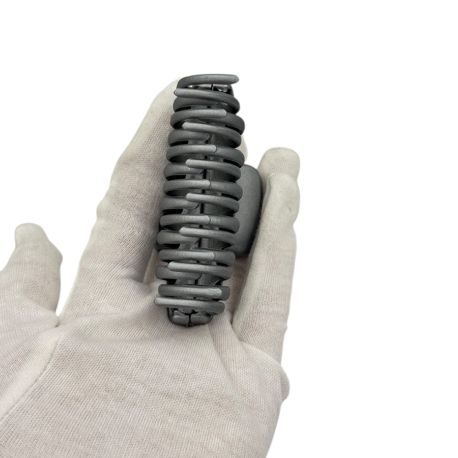 IWOU PROFESSIONAL Краб для волос двухрядный Акула серебро 8,5см, фото 3