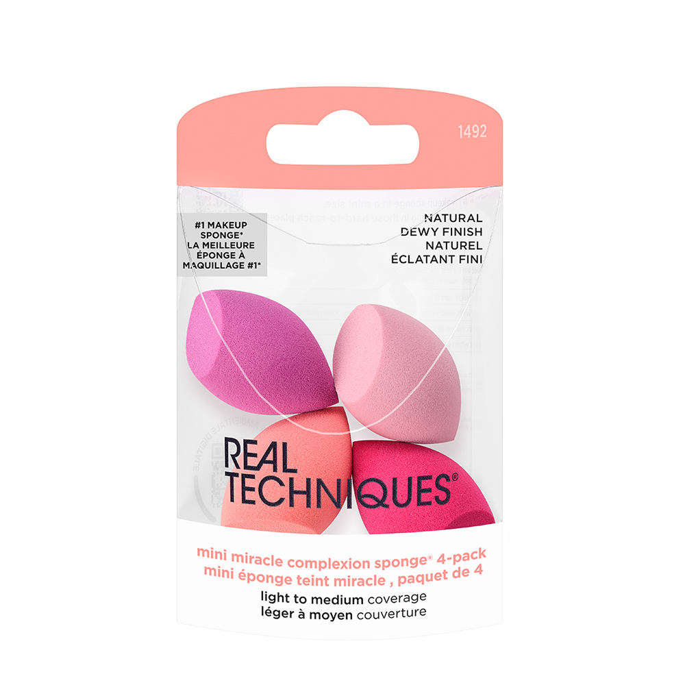 REAL TECHNIQUES Набор мини-спонжей для макияжа, 4 шт / Real Techniques Miracle Mini Complexion Sponges, фото 1